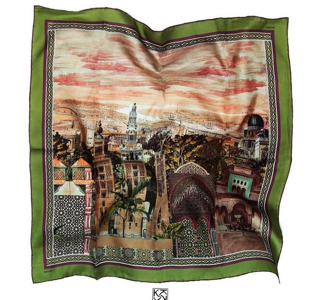 Hand-Painted Silk Scarves Andalucia Collection by Tuba Ahsan