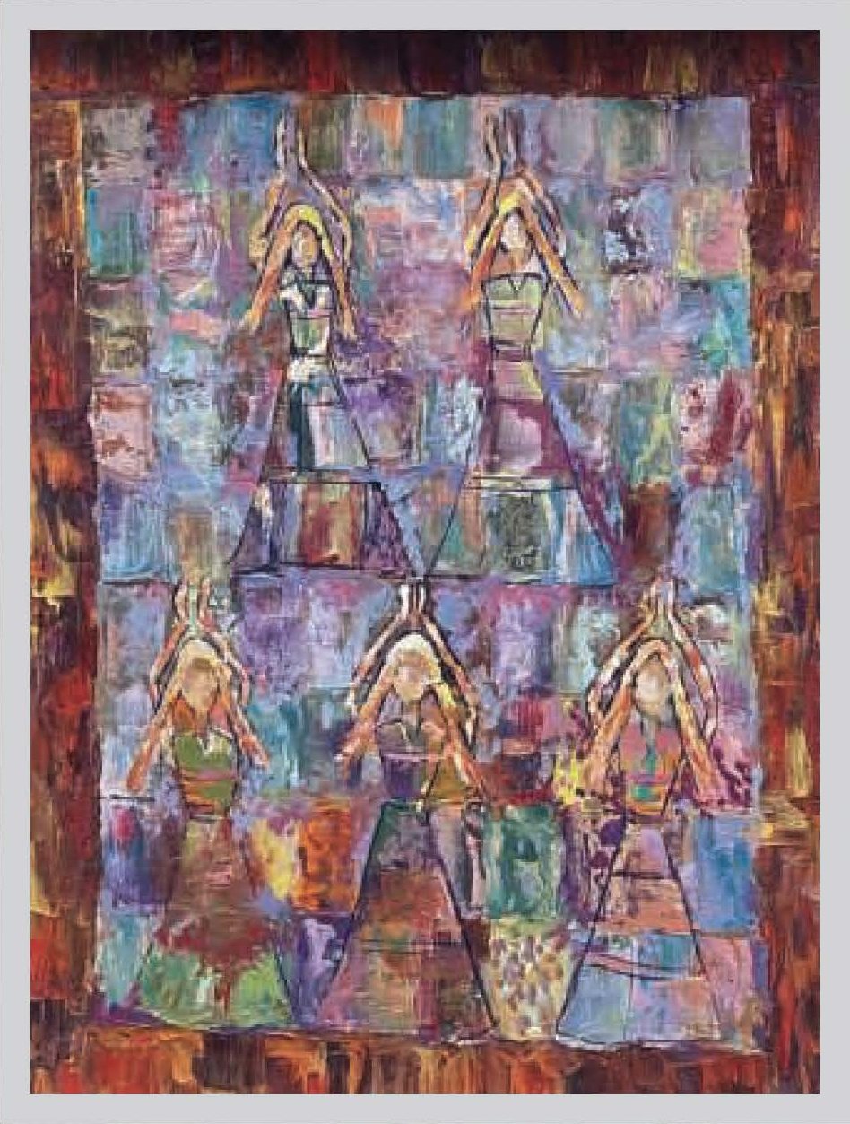 Anatolian Dance Traditional Turkish Oil Painting by Tuba Ahsan