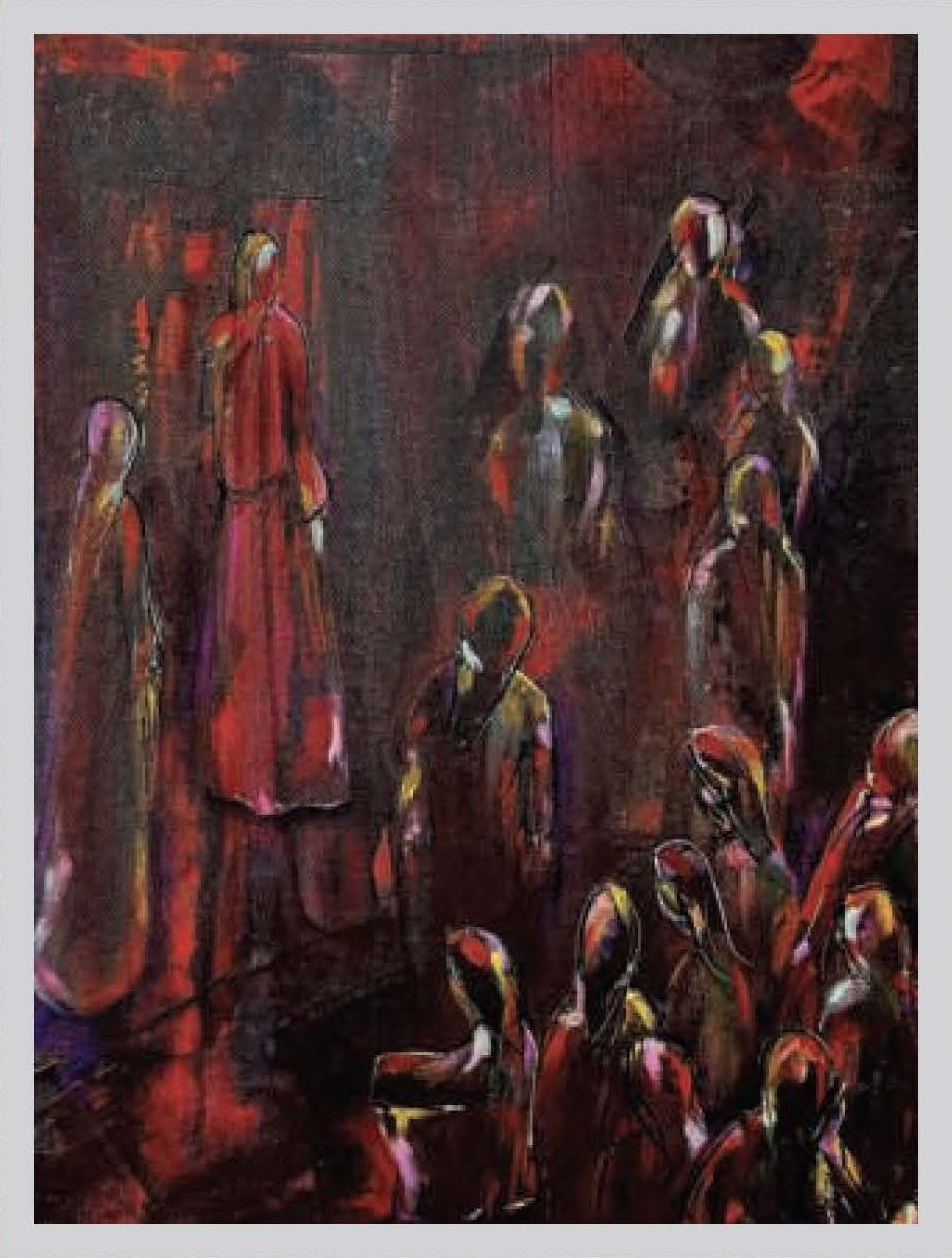 Encounter Human Connection Oil Painting by Turkish Artist Tuba Ahsan