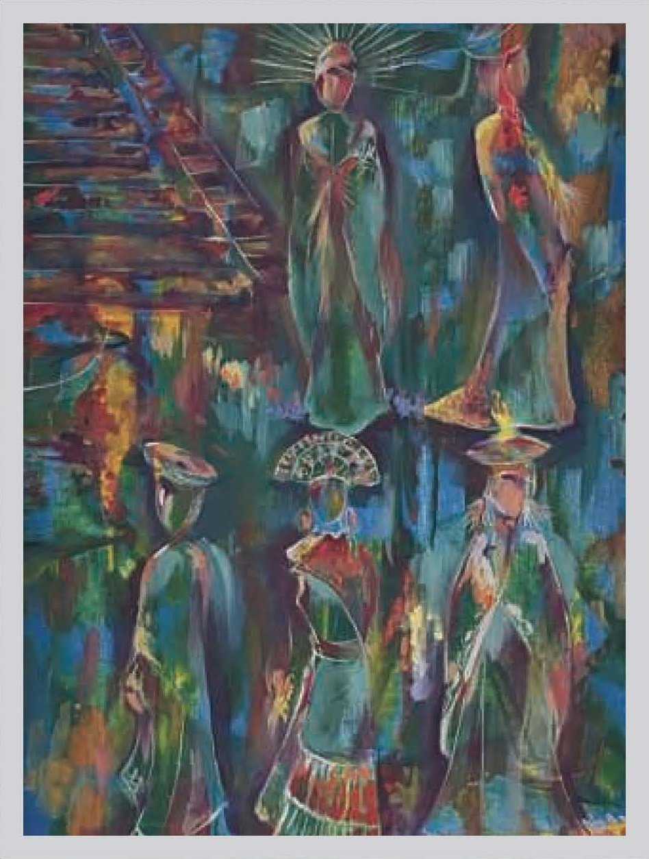 Inca South American Culture Oil Painting by Tuba Ahsan