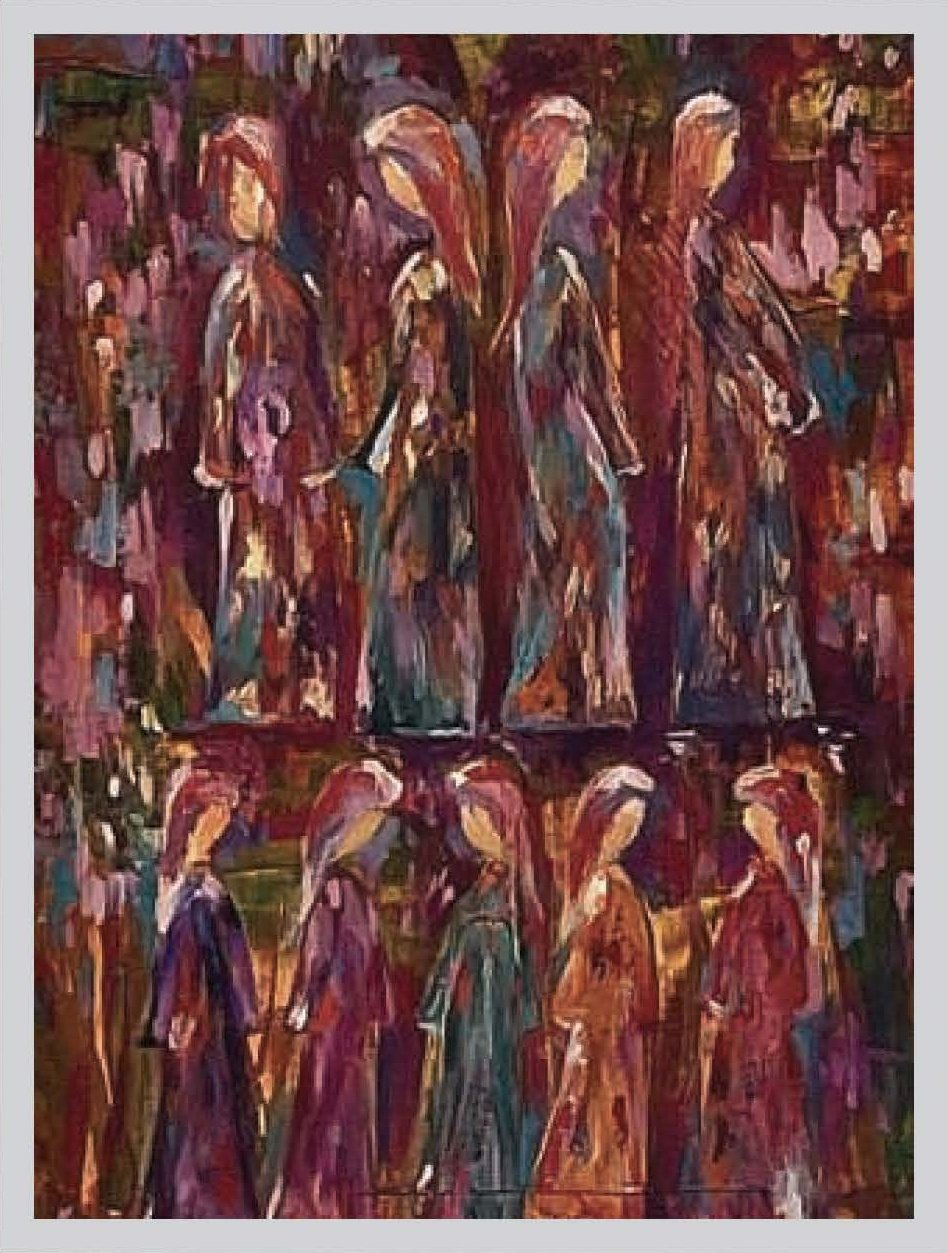 To Reach Figurative Oil Painting Human Connection by Tuba Ahsan